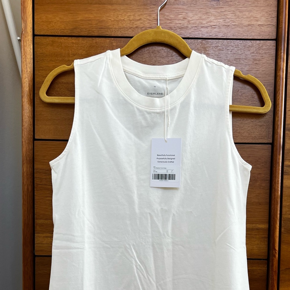 Everlane The Weekend Tank Dress Black + Canvas Set - Picture 4 of 7